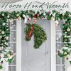 Winter Artificial Horse Head Wreath Artificial Cedar Garland Mantle Wall Indoor Outdoor Christmas New Year Decorations Ornament