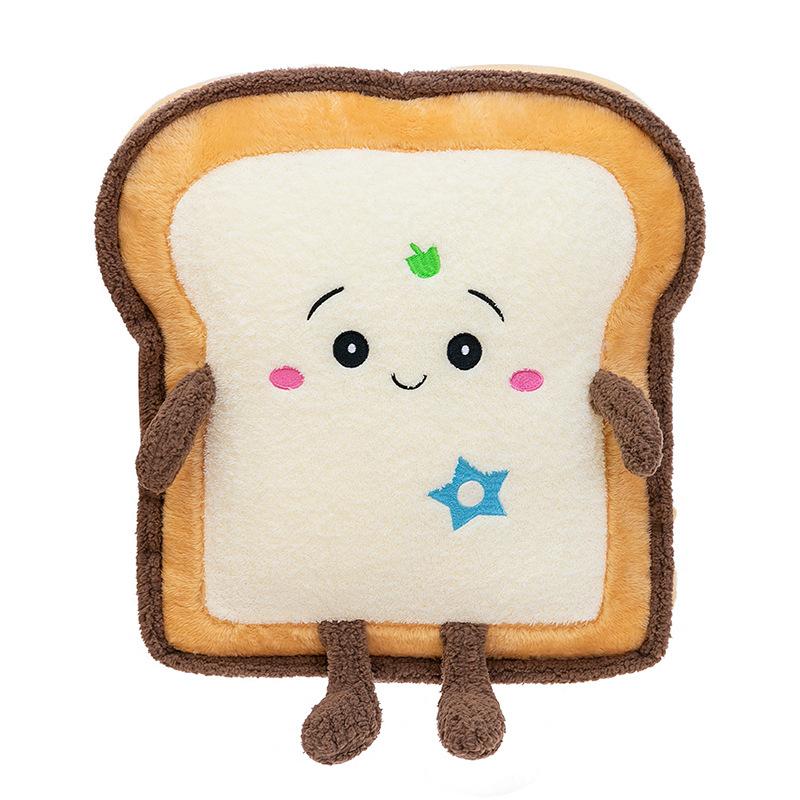 Creative Cute Toast Bread Pillow for Girls Sleeping Plush Toys Doll Office Artifact Sitting Cushion