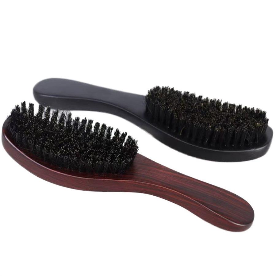 Cross-border Smooth Bristle Beard & Hair Brush - Large Curved Design for Grooming & Stray Hair Removal