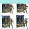 Neca 7" Tmnt Ninja Turtles 1990 Movie Action Figures Model Toy
