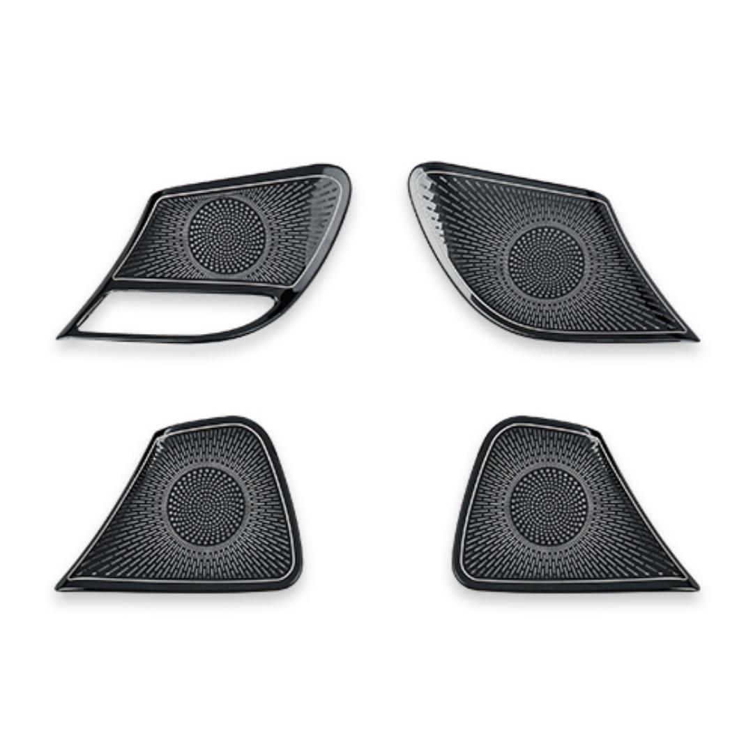 4PCS Car Stainless Steel Interior Door Tweeter Speaker Protective Covers for Genesis G70 -2026 Left-Hand Drive Accessories