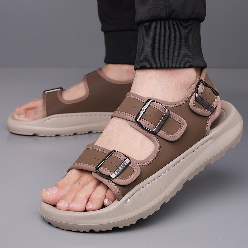 Fashion Summer Open Toe Sandals Beach Shoes for Men Lightweight New Designer Fashion Casual Non-slip Hand Large Size Sandals Male