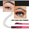 Pincel de Cejas Multifunción Pincel de Eyeliner Angulado Ultrafino Pincel Natural para Cejas Corrector Contorno Pack de 2
