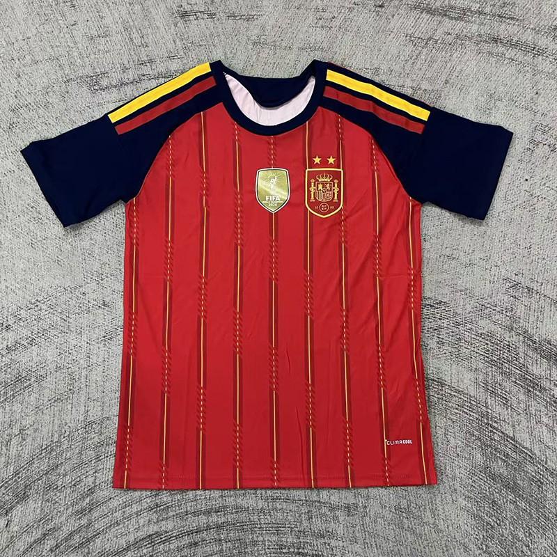 Men Women Soccer Jersey Fan Edition Short Sleeve Football Shirt Quick Dry Breathable Spain France Brazil Portugal England