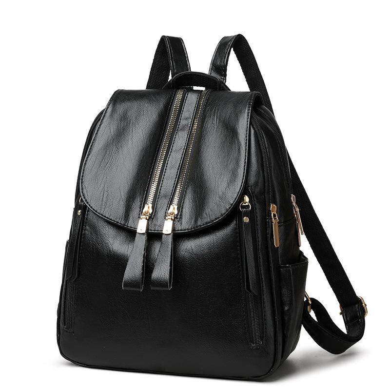 Double-shoulder Backpack - Stylish Mid-aged Women's Travel Bag - Large Capacity Casual Commuter Schoolbag