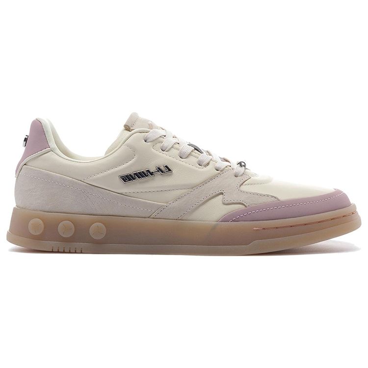 Li-Ning Classic Series Comfortable Trendy Versatile Slip-Resistant Durable Lightweight Low-Top Skate Shoes Women sneaker Light-Bean-Purple ALHS008-2