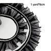 New 8cm Wide Beaded Ruffle Lace DIY Black Pleated Ruffled Fabric Organza Pearl Lace Accessories Dress Skirt Collar Edge