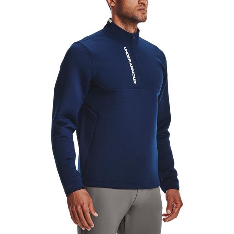 Under Armour Storm Sweatshirts Men's Blue Stand Collar Moderate Regular 1366280-408