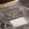 Yicang Transparent Grey Water Ripple Serving Tray