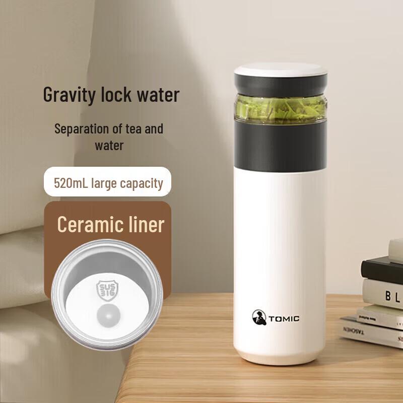 TOMIC Titanium Tea Infuser Insulated Bottle