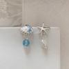 Asymmetrische Seestern-Muschel-Steckohrringe - Elegantes High-End-Design, Vielseitiges Modeaccessoire