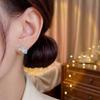 2026 Ginkgo Leaf Zircon Shell Stud Earrings - Three Pairs of High-End Ear Jewelry for Women