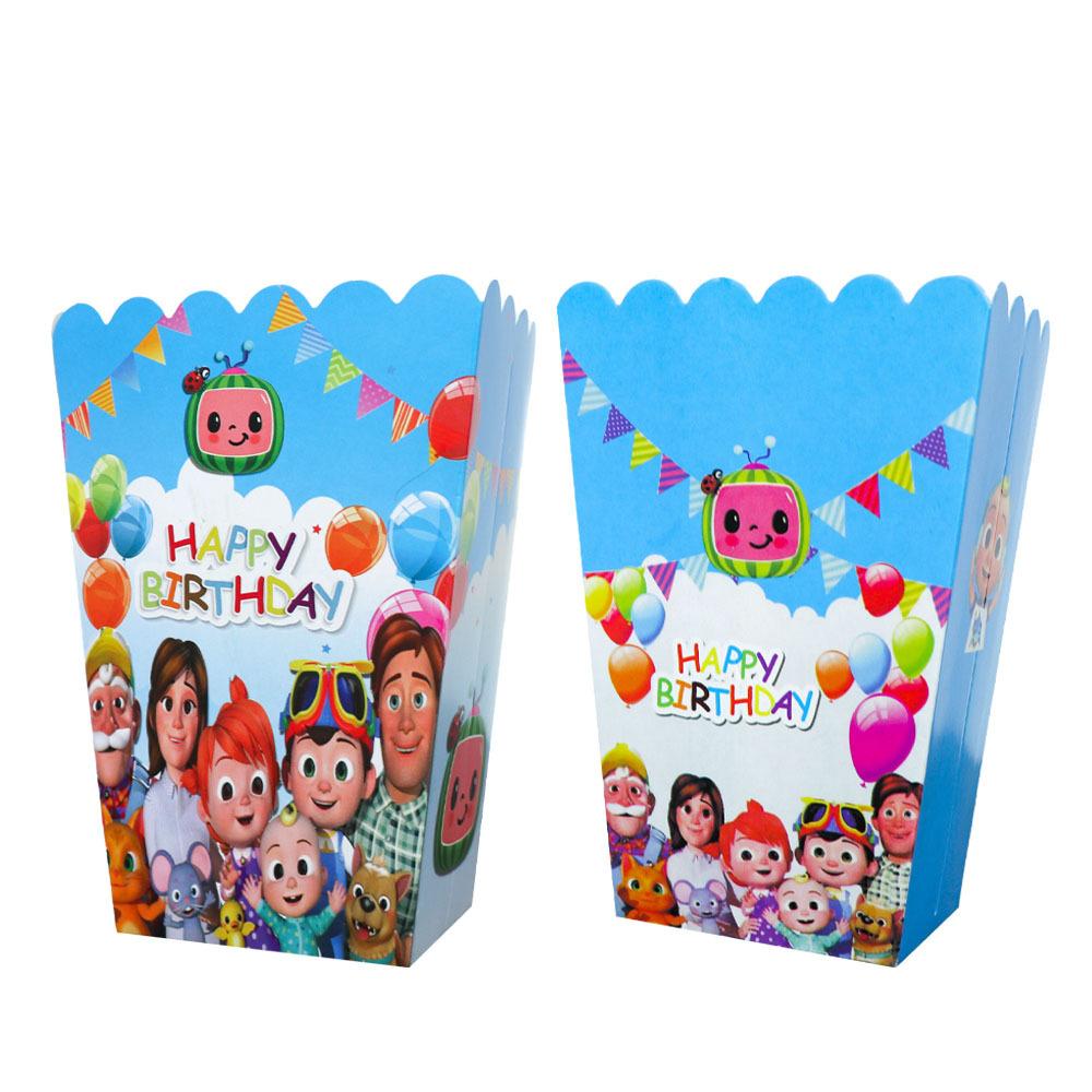 Cocomelon Party Decoration Tableware Set Birthday Party Supplies Favors Gifts Tablecloth Napkins Plates Cups Gift Bags