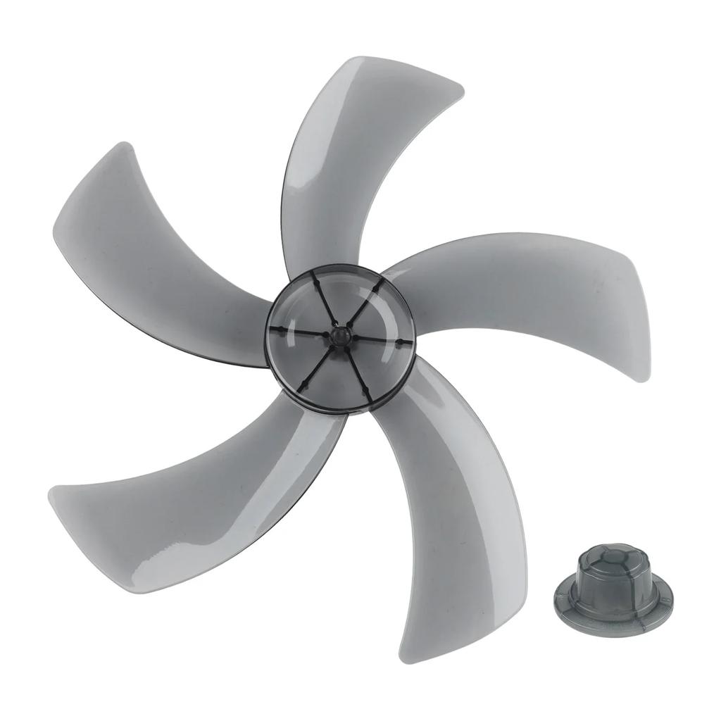 1 Pcs 18 Inches Household Plastic Fan Blade Five Leaves With Nut Cover For Household Floor Fan Pedestal Accessories