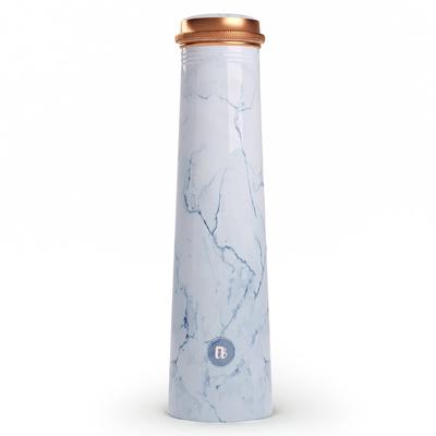 Tower Kupferwasserflasche mit bedrucktem Marmordesign Reines Tamba Auslaufsicher Geeignetes Geburtstagsgeschenk für Männer & Frauen von ebstore, 750 ml (Packung mit 1)