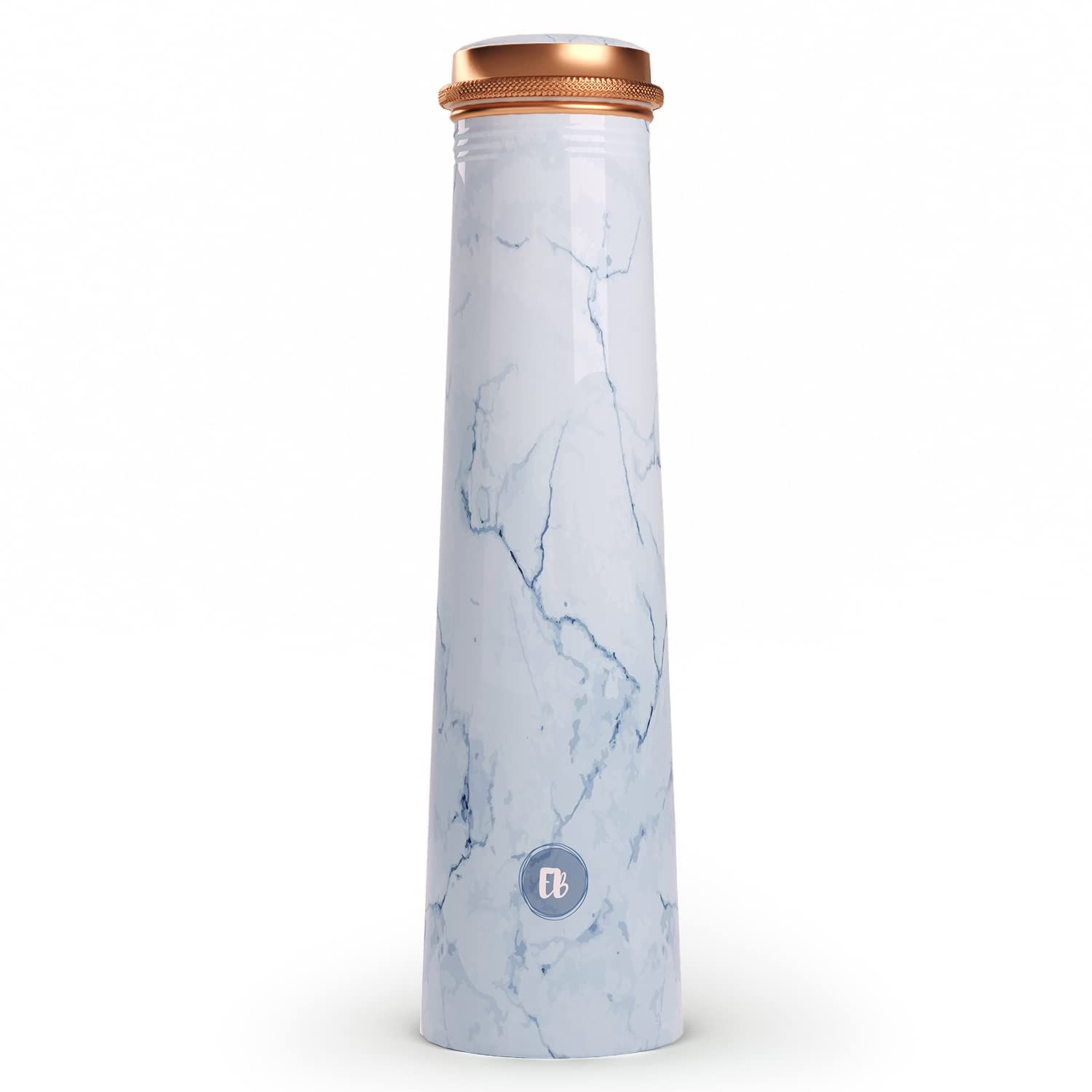 

Tower Copper Water Bottle with Printed Marble Design Pure Tamba Leakproof Suitable Birthday Gift for Men & Women by ebstore, 750 ml (Pack of 1)