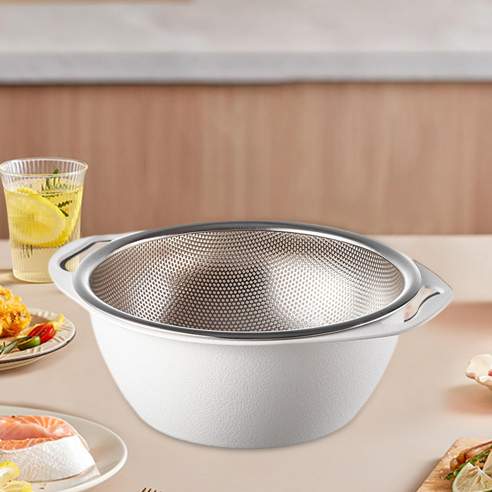 

Stainless Steel Rice And Vegetable Strainer White M