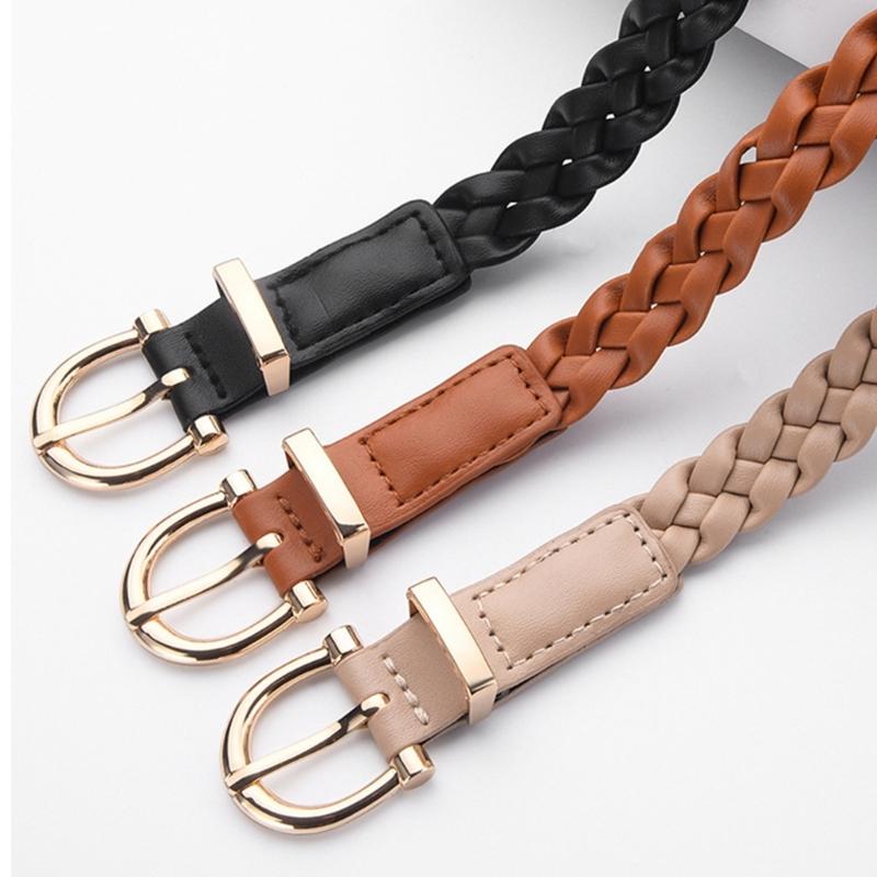 Braided Traditional Waist Chain Belt for Women Prom Banquet Club Party Hot Girl Simple Elegant Woven Belt