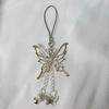 Trendy Anime Keyring Phone Chain Charm Trendy Phone Strap Chain Accessory Cosplay Keyring with Butterfly Bell Pendant