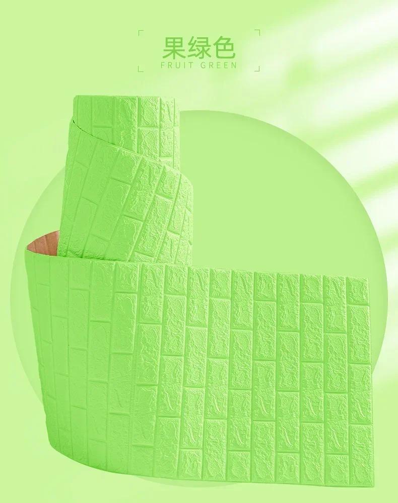 Self-Adhesive Panels 3D Soft Crash Foam Wallpaper Imitation Brick Wall Stickers Home Living Room Kid Bedroom Decor