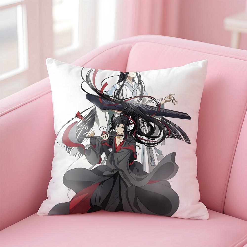 Anime Antique Mo Dao Zu Shi Cushion Cover Pillow Case Soft Skin Friendly Fabric Comfort  Concealed Zipper