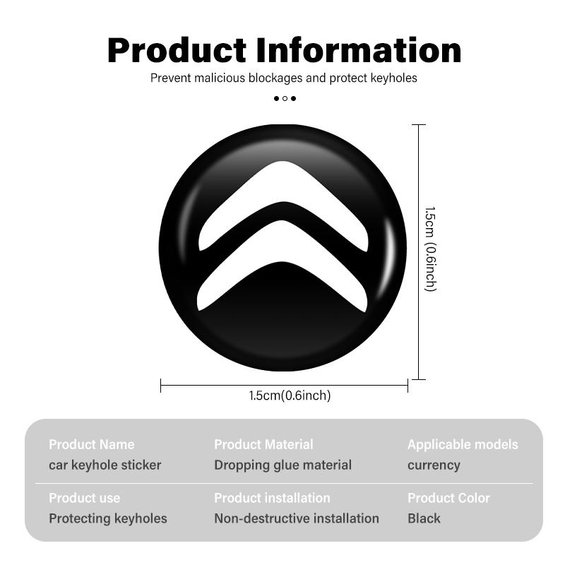 Naklejki Dekoracyjne Ochronne na Klamkę Drzwi Samochodu z Otworem na Kluczyk Do Citroen C4 C3 C5 C1 C2 C6 C4L DS3 DS4 Berlingo Picasso Jumper