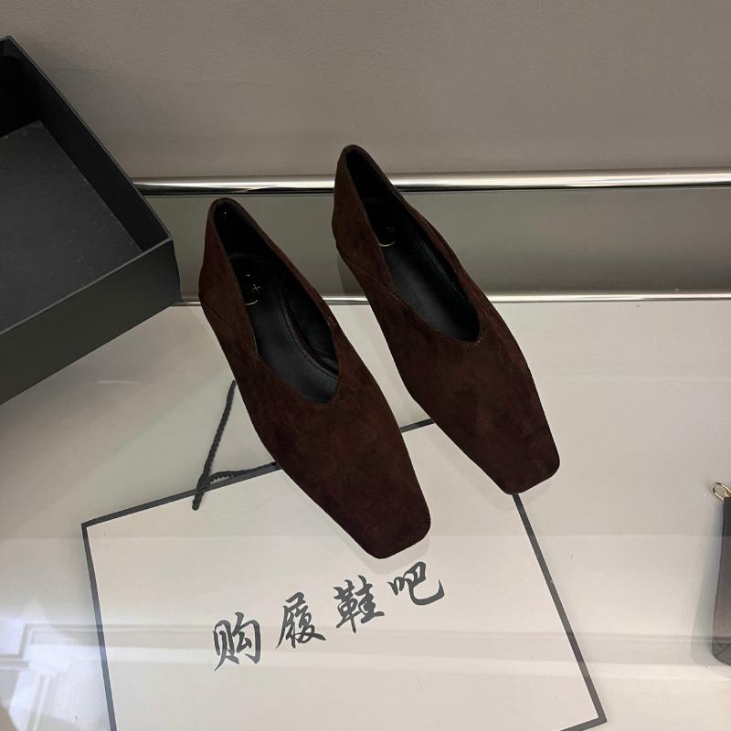 Fashion Ladies Shoes 2024 High Quality Slip on Women's Flats Outdoor Daily Casual Flats Women Square Toe Soft Bottom Light Shoes Women