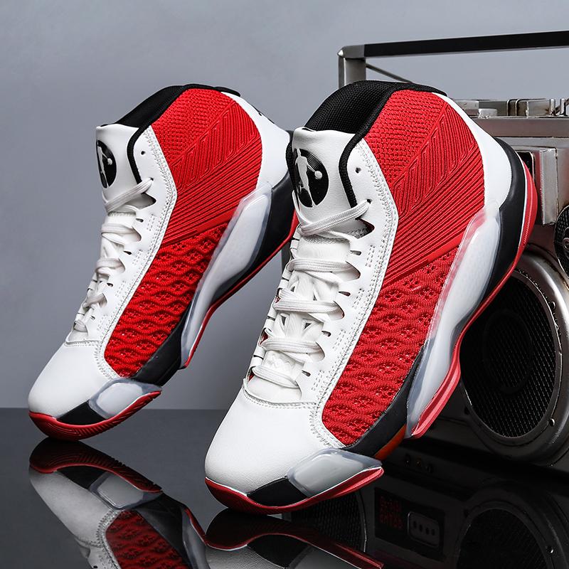 Men's Breathable Cushioned Non Slip Basketball Shoes Athletic Running Sneakers For Gym Training
