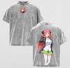 Nino Die Quintessentiellen Quintuplets T-Shirt Harajuku Mode Gewaschenes T-Shirt Herren Damen Kleidung Übergroße Baumwoll-T-Shirts Streetwear