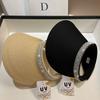 Summer Taiwan PP Sunshade Empty Top Hat Outdoor Travel Light Sunscreen Versatile Sun Hat Pearl Diamond Straw Hat