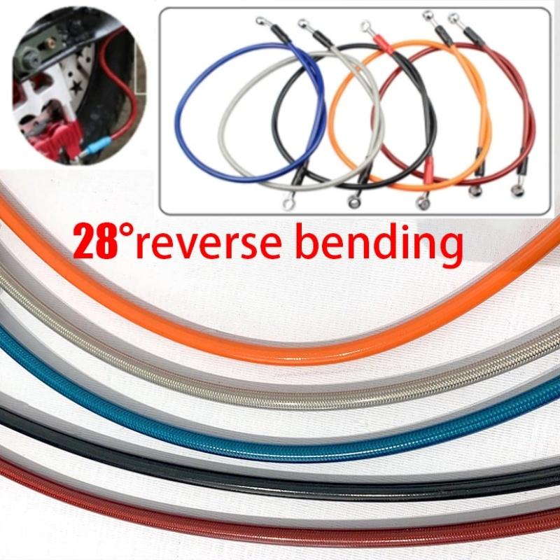 HQ Universal Brake Pipe Brake Line Motorcycle Modification Brake Hose 40-80cm Disc Brake Oil Pipe Brake Steel Throat Brake Pipe