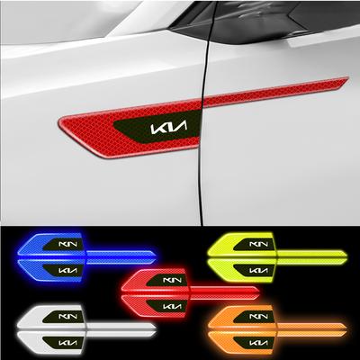 2pcs Car Side Fender Reflective Safety Strip Stickers Auto Warning Reflector Tape For Rio Sportage Cerato Soul Sorento Ceed