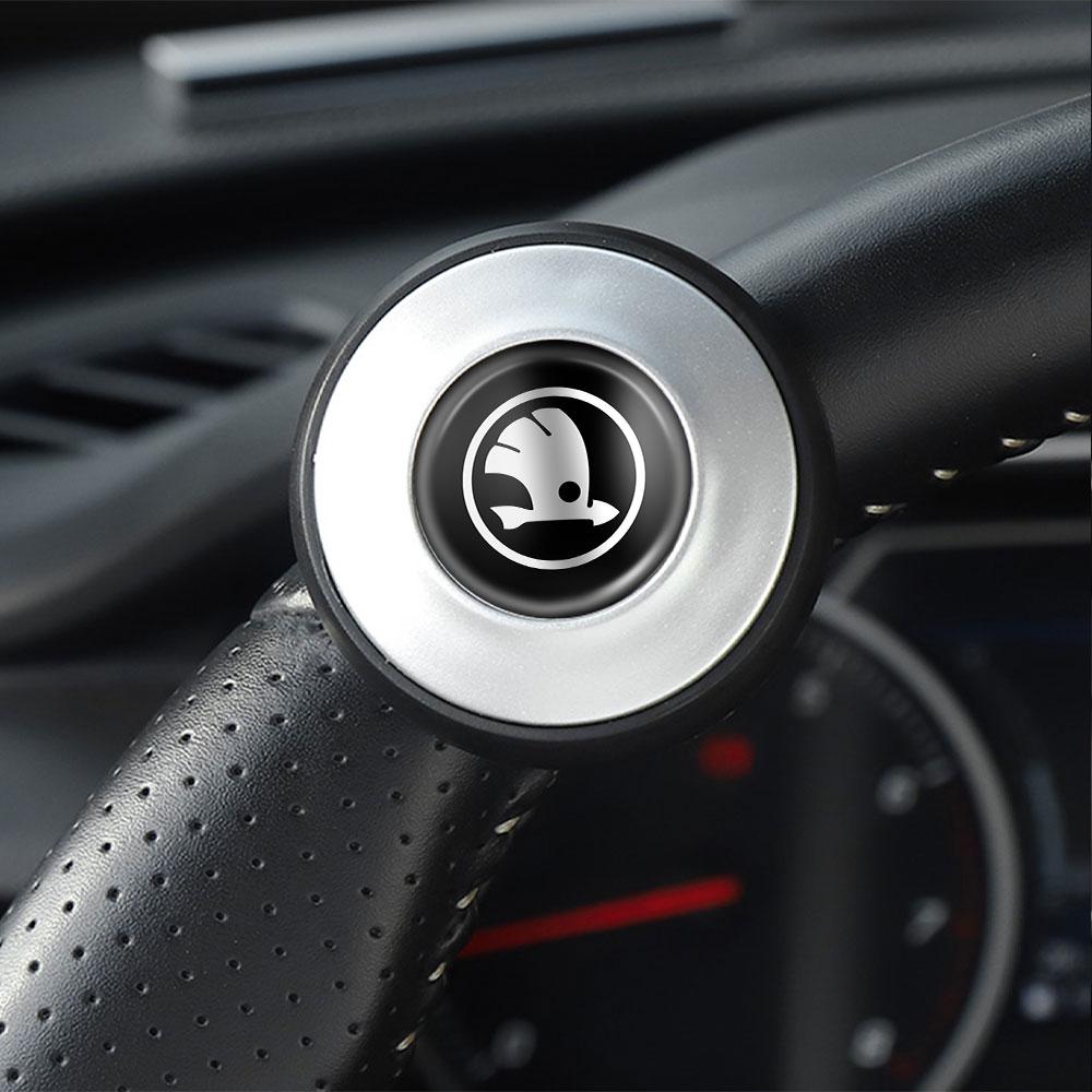 XNHX9 Car Steering Wheel Turning Booster Spinner Knob Power Handle Accessories For Skoda Octavia Fabia Kamiq Kapoq Kodiaq Superb Rapid
