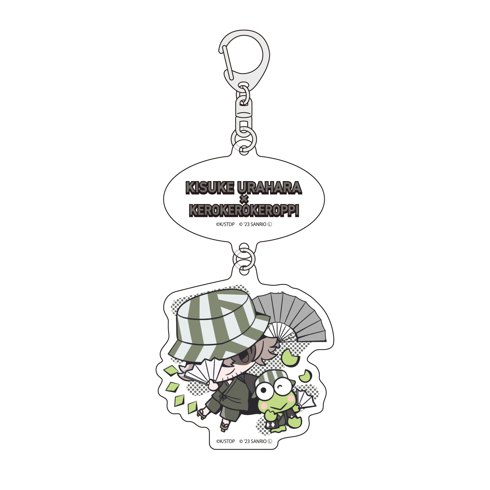 

BLEACH Millennium Blood War x Sanrio Characters 04 Кисуке Урахара x Керокеро Кероппи [Мини-иллюстрация персонажа] Связанный акриловый брелок