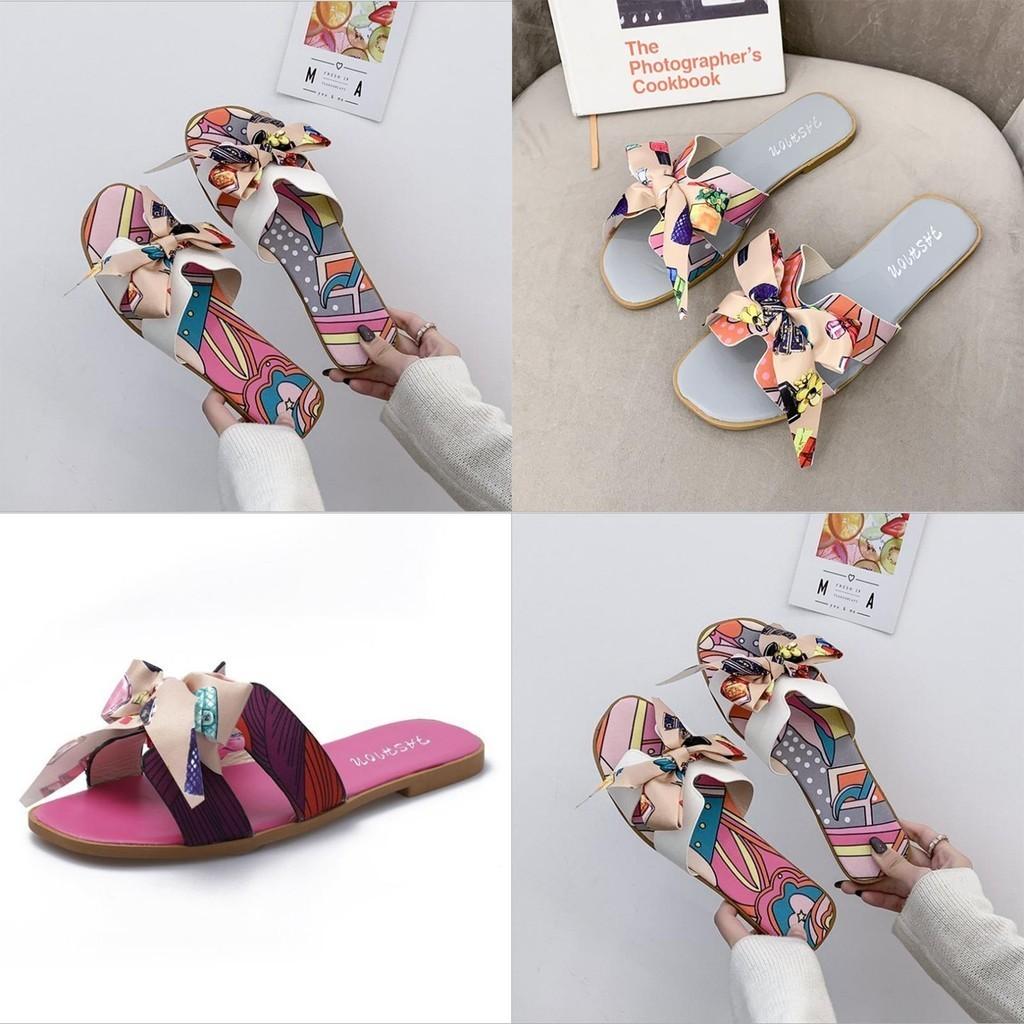 Durable Women's Bow Sliders Silky Butterfly Sandals For Effortless Summer Comfort