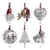 Festive Christmas Tree Metal Pendants – Holiday Decorations Christmas Tree Metal Hanging Ornaments