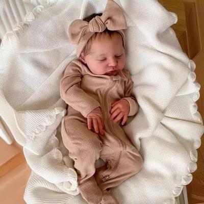 Lifelike 48cm Already Finished Reborn Baby Dolls Laura Soft Touch Newborn Doll 3D Painting Skin Hand-rooted Hair Visible Veins Bebe Doll Toys for Kids