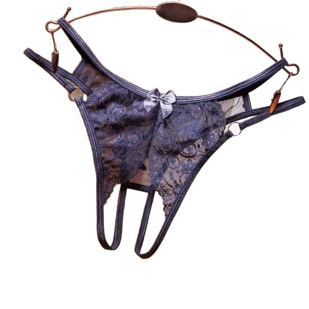 Tanga Desgarrable de Encaje con Abertura en la Entrepierna Transparente - Lencería Sexy Coqueta T-back