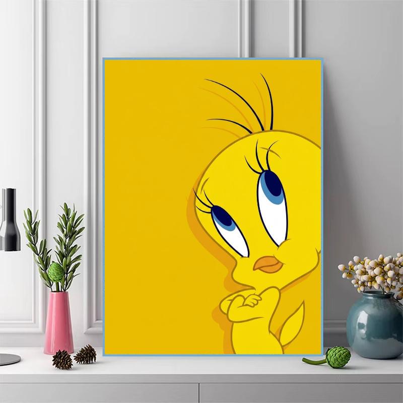 tweety Bird 100% Round Full Drill 5D DIY Diamond Painting Embroidery Cross Stitch Rhinestone Décor toilet 3 piece set