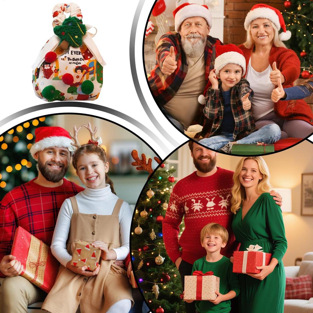 Christmas Treat Bags Christmas Gift Bags Reusable Gift Bags Christmas Candy Apples Cloth Bags For Party Favors Stocking Stuffer