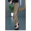 New Women Summer Fashion Minimalist High Waist Wide Leg Suit Pants Office Lady Business Casual Elegant Straight Cropped Trousers