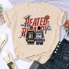 Casual Gothic Tees Tops Women Graphic Vintage TShirt Heated Rivalry Print Crew Neck Sleeve T Shirt Clothes Aesthetic Clothes