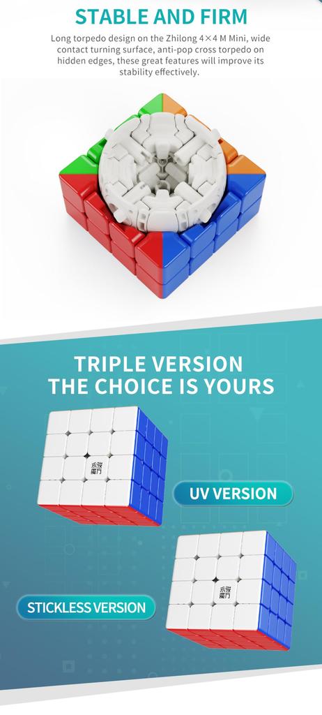 Kancharo ZhiLong Mini M Series [Authentic] Magnetic Competition Cube (4x4 UV) with Pouch