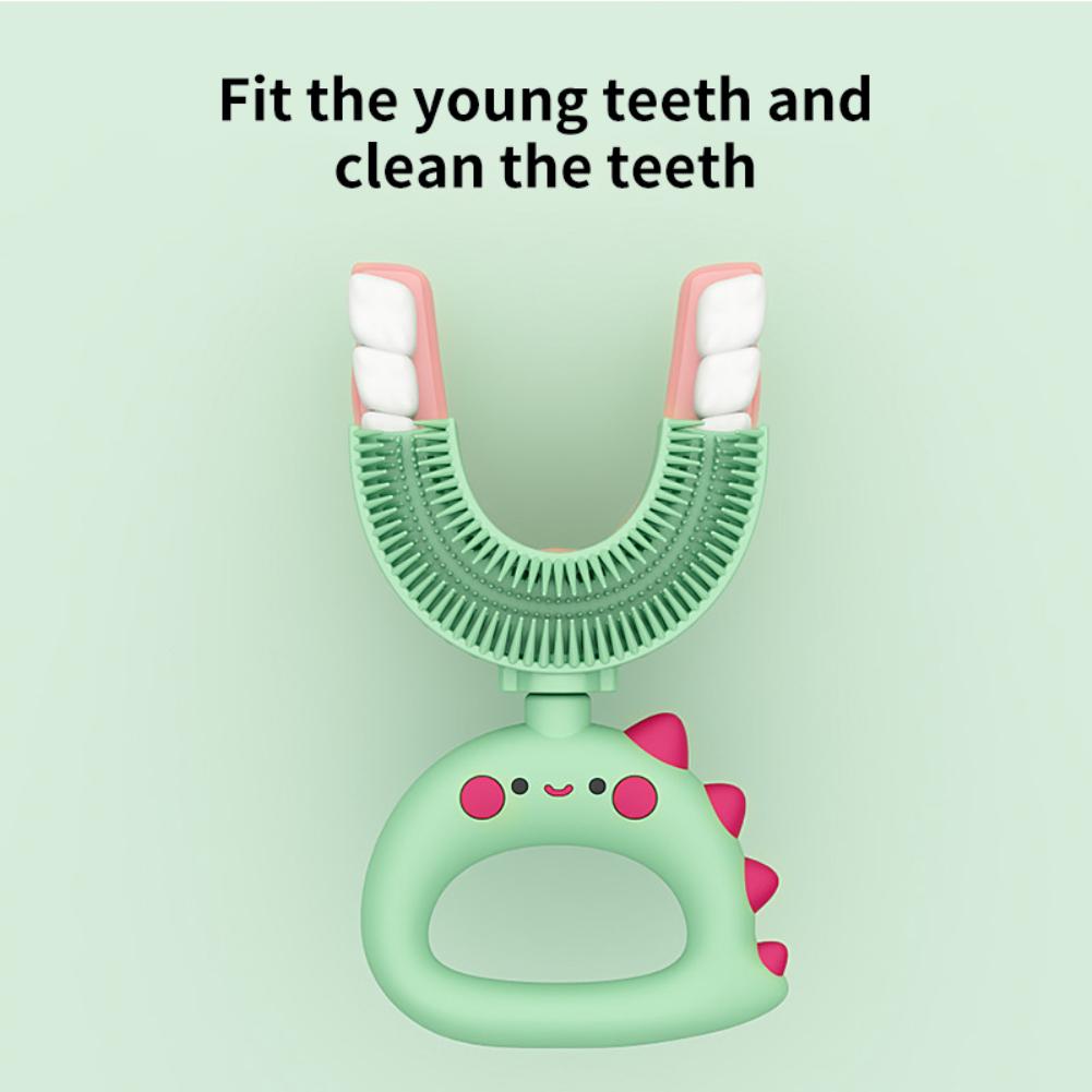 Children's Teeth Oral Care Cleaning Brush Baby Toothbrush 360 Degree U-shaped Soft Silicone Teethers Baby Toothbrush