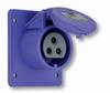Straight Panel Socket 16A 24V/~50-60Hz 2P 70x70mm IP44