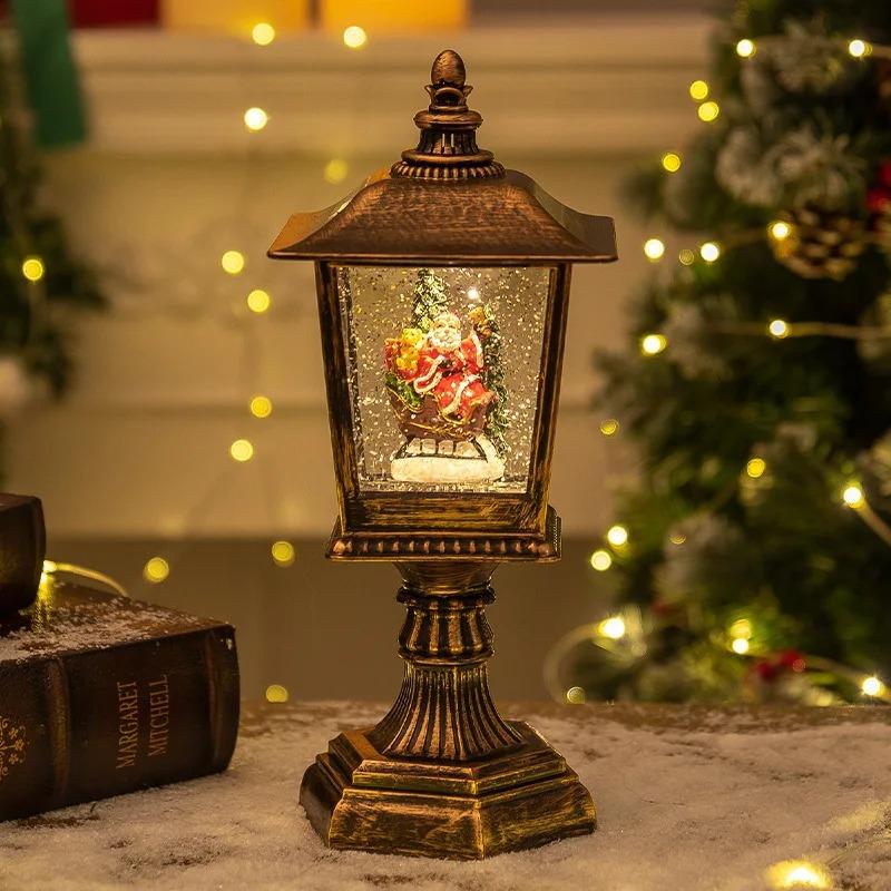 Decorate Christmas decorations, wind lights, luminous house ornaments, creative night lights, electronic candle lights, Christma