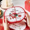 Scatola Regalo Ovale in Carta Kraft per Capodanno e Festa degli Insegnanti, Souvenir e Confezionamento per Dolci, Scatola Vuota