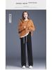 Women's Chenille High-Waist Wide-Leg Pants, Casual Velvet Drape for Autumn and Winter