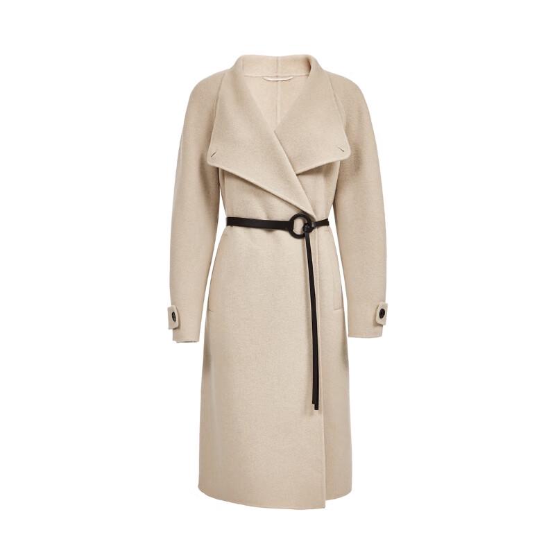VEROMODA Women's Wool Blend Belted Mid-Length Coat