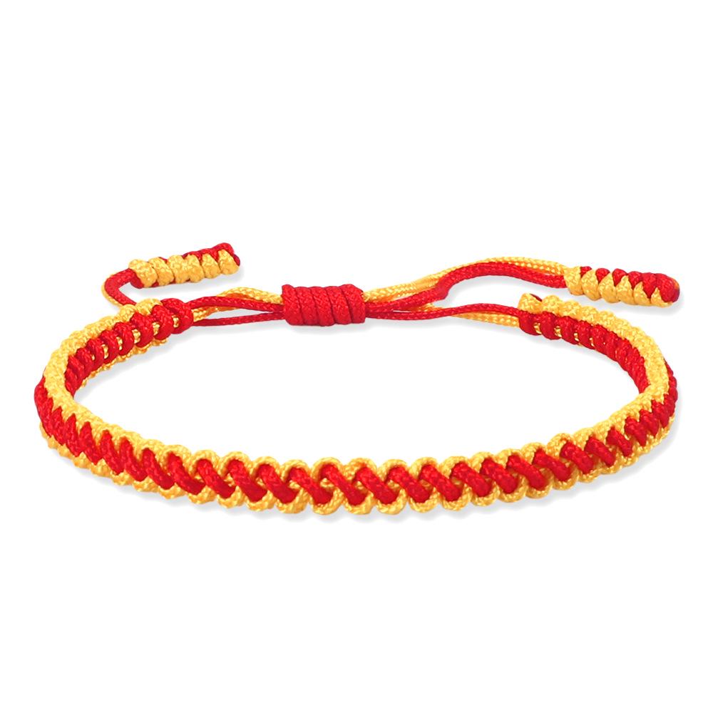 Women's Two-Color Ethnic Knot Bracelet: High-End Handwoven Jewelry